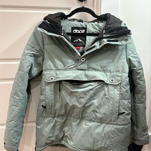 DOPE Puffer W Snowboard Jacket in Faded Green